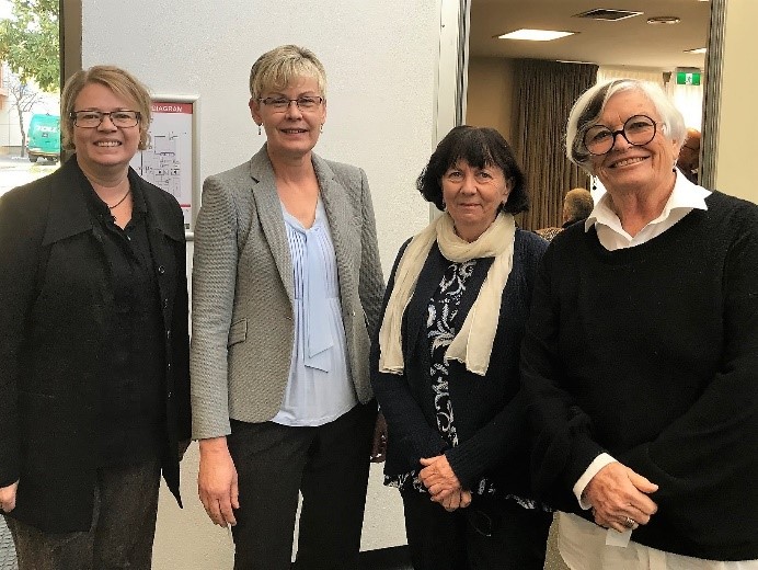 Kylie Stokes from Sharing Places Karen Noble from CIT Mary Ann Kal from Sharing Places and Sue Healy OAM