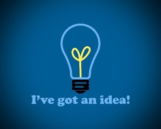 I've got an idea written underneath a light bulb design