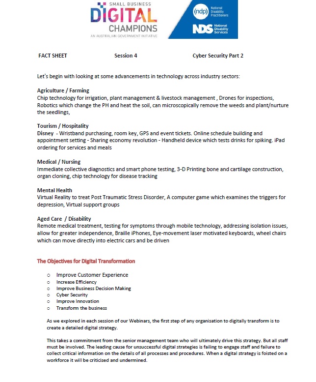 Cyber Security 2 Factsheet